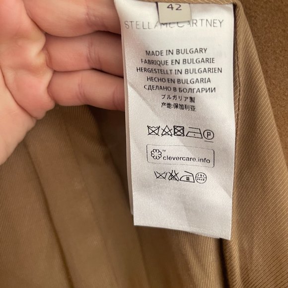 Stella McCartney Bryce Wool Overcoat in Tan - Picture 2 of 3